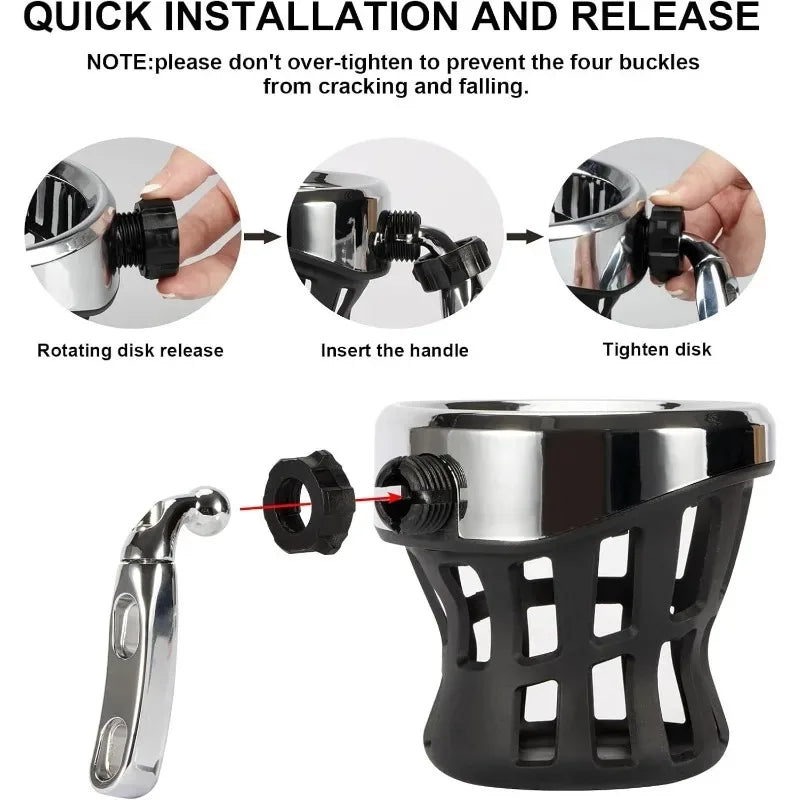 Motorcycle Handlebar Cup Holder – Harley, Honda & More