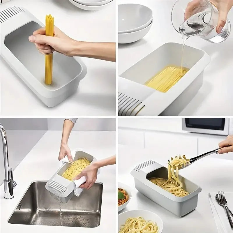 Microwave Noodles Pasta Cooker Strainer Eco-friendly Plastic