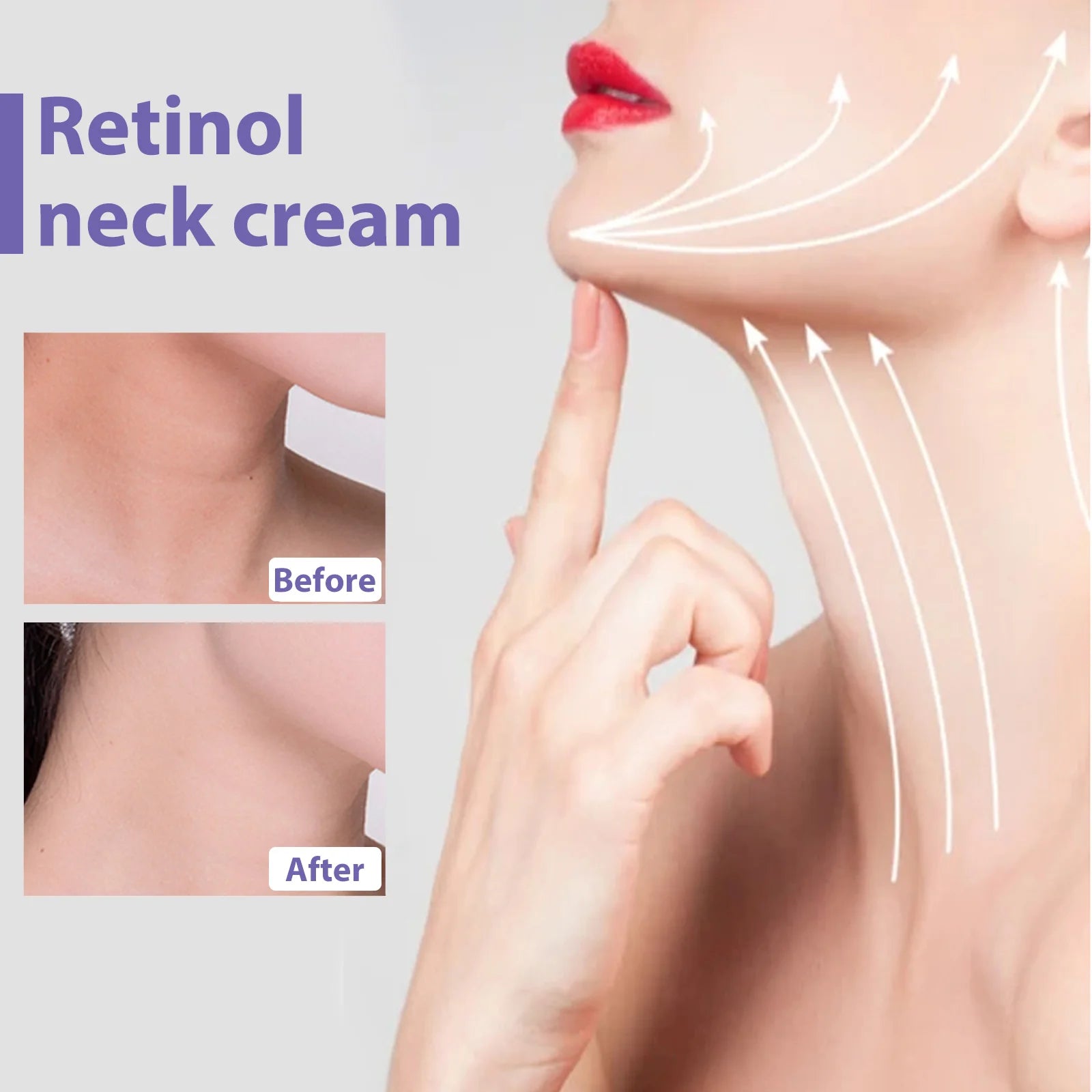 Retinol Neck Cream Lighten Neck Lines Lift Firming Double Chin Improve Elasticity Skin Moisturizer Rejuvenation Neck Skin Care Zpaxo