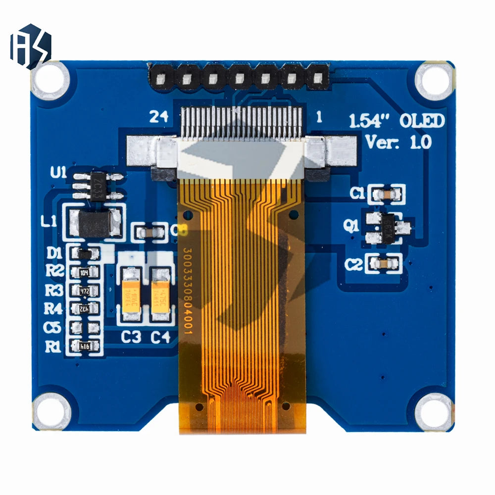 1 54-Inch SSD1309 SSD1306-Compatible OLED Module 7PIN 128 64 SPI Zpaxo
