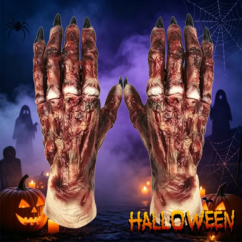 Lifelike Mummy Body Latex Glove Halloween Easter Realistic Costume