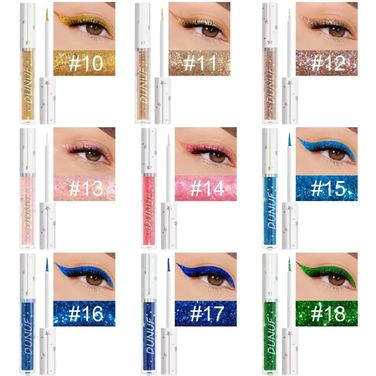 1PC Shiny, Colorful, Quick-drying, Blasting, Waterproof, Vibrant Liquid Eyeliner and Eyeshadow, Ideal Holiday Gift Collection Zpaxo