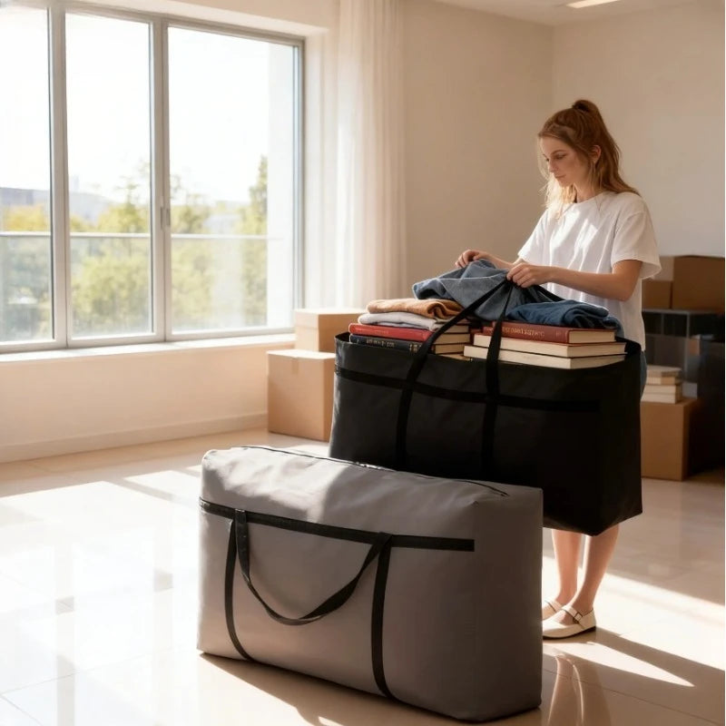 2-Pack Heavy Duty Moving Bags Handles&zippers Extra Large Durable