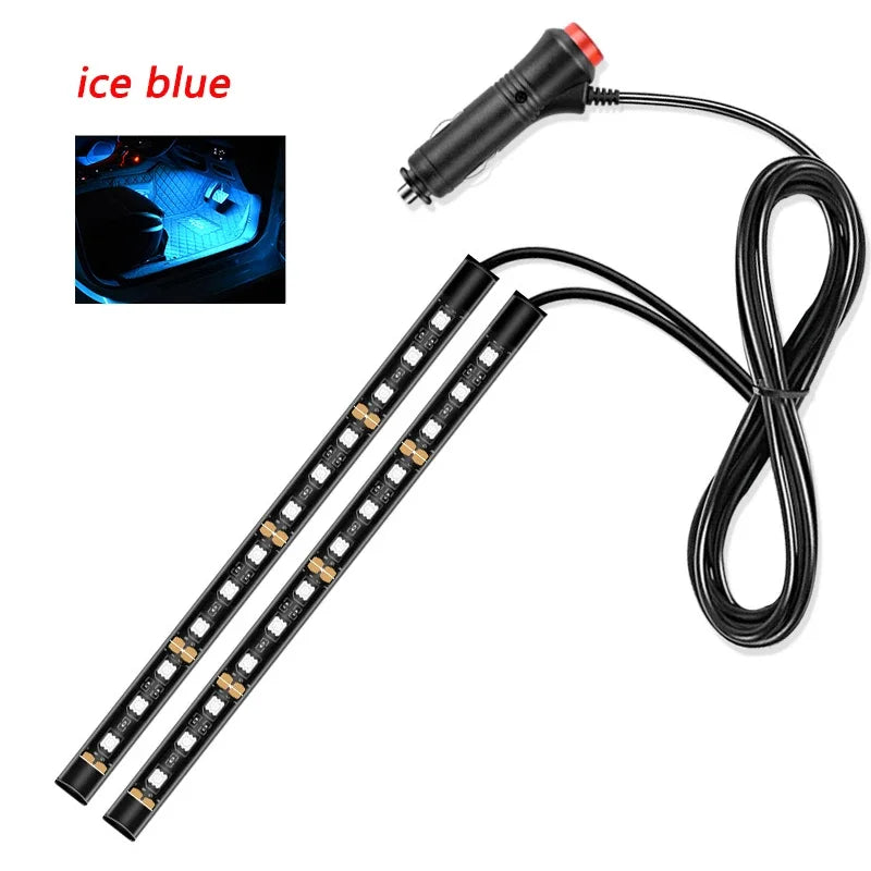 Car Interior LED Decorative Light Bar Ambient USB Cigarette Lighter