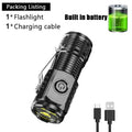 Mini USB Rechargeable LED Flashlight – Pen Clip & Magnet