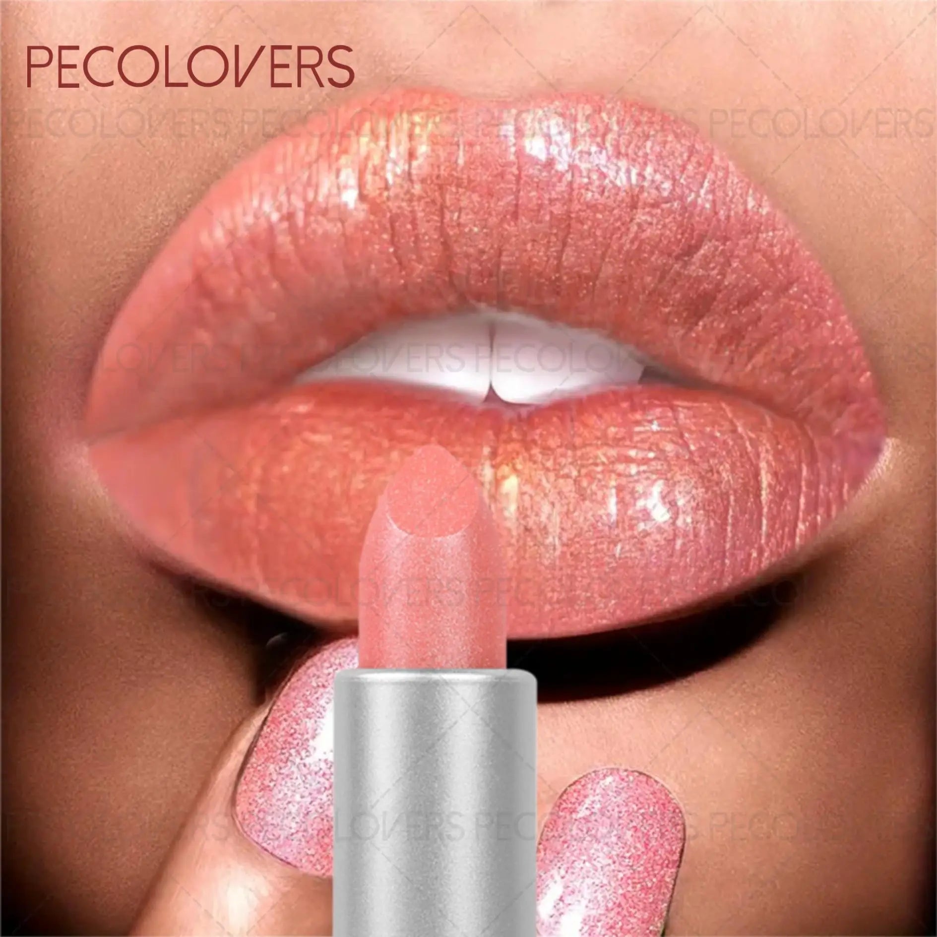 Shimmer Metallic Lip Gloss Lipstick,Shiny Lip Gloss,Hydrating, Long-Lasting, Non-Sticky,Lipstick Zpaxo