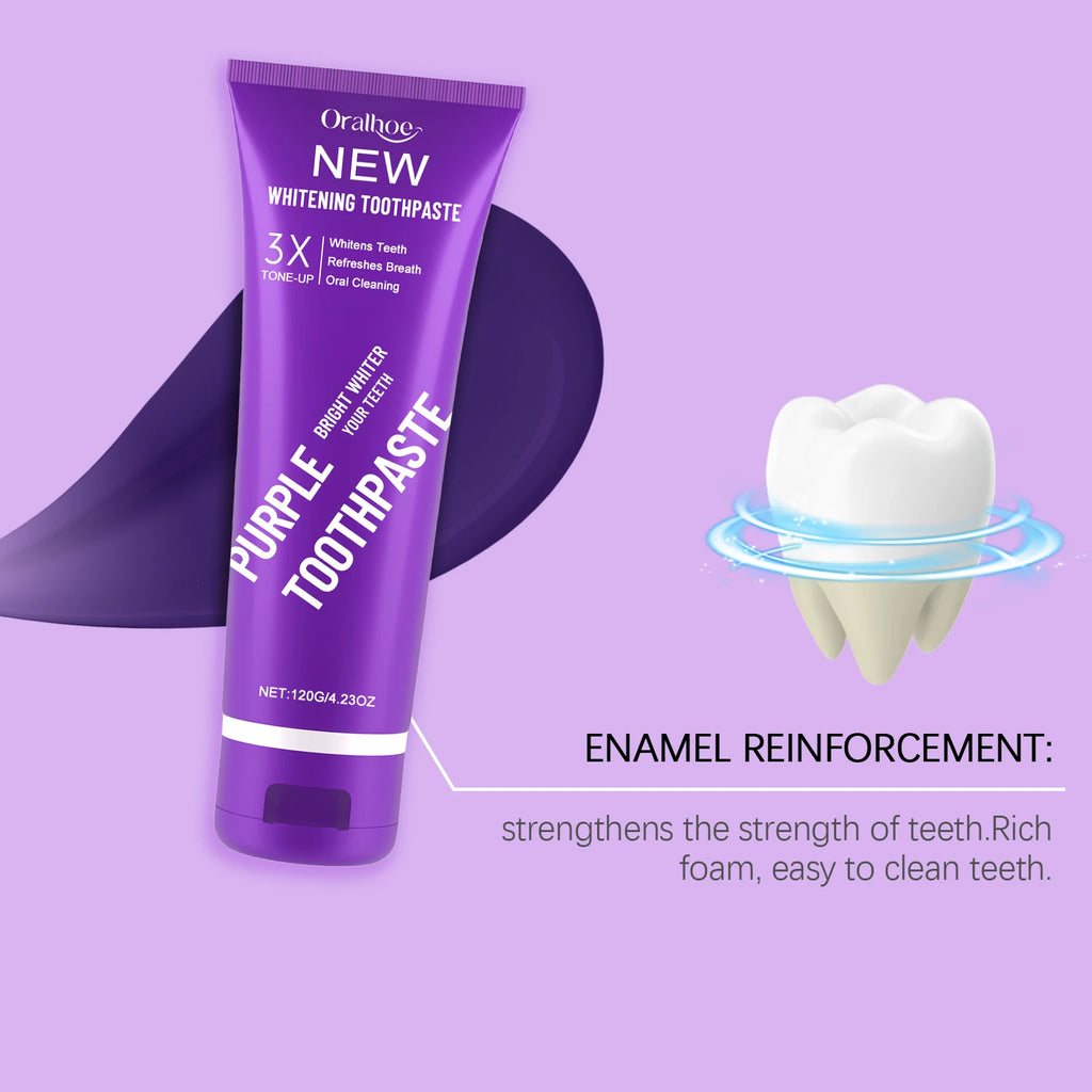 Purple Whitening Toothpaste – Fluoride-Free Fresh Mint 120g Whitening Toothpaste Zpaxo