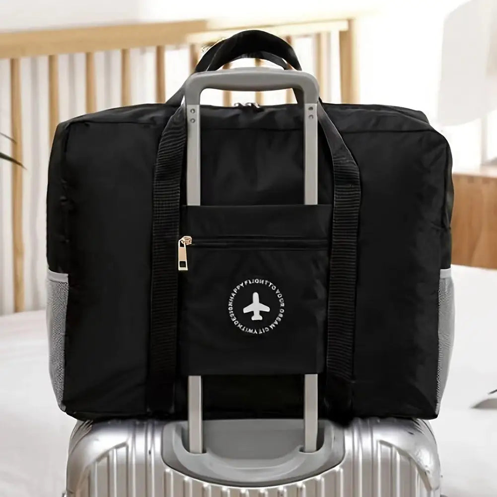1pc Oxford Foldable Luggage Bag round Label Travel Bag Carry-On Suitcase Moving Packing Bag Storage Bag for Airplane Trips Zpaxo