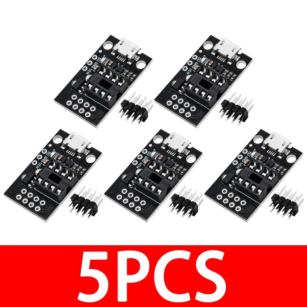 Micro USB Programming Board ATtiny13A 25 45 85 Pluggable AVR MCU Zpaxo 5PCS