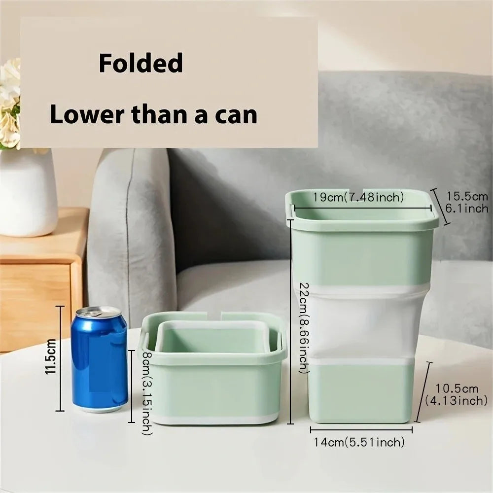 Waterproof Folding Car Trash Bin Multi-function Lid Rubbish Basket Zpaxo