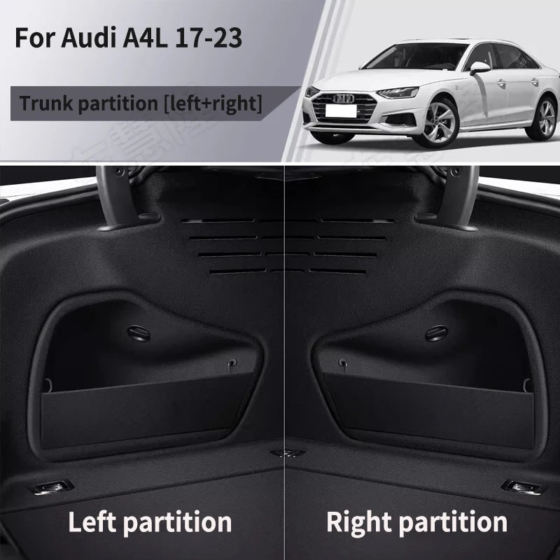 Suitable For Audi A4L 2017-2023 Leling Trunk Partition Interior Decoration Car Supplies Storage and Storage Box Zpaxo For Audi A4L 17-23