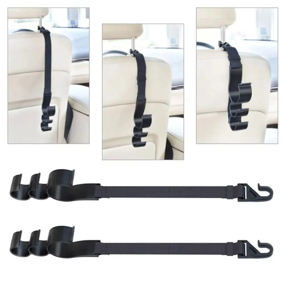 Universal Car Back Seat Hook Space Saving 3 Headrest Umbrella Holder Zpaxo