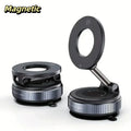 Foldable Design Magnetic Phone Mount Strong Magnetic Adsorption 360° Rotatable Vacuum Suction Mount Adjustable Design Zpaxo Black