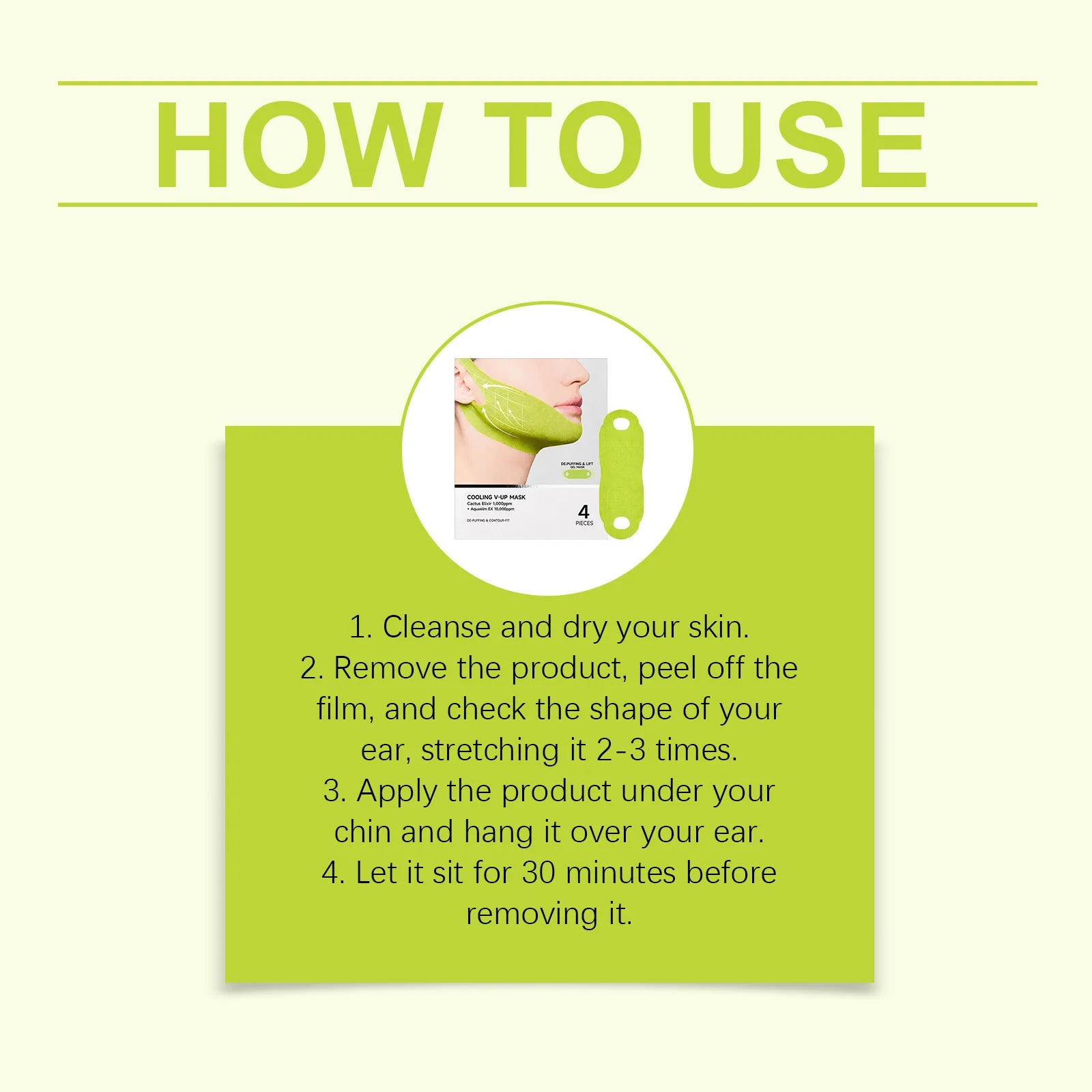 Centella Asiatica Face Lifting Mask – Firm & Contour Skin Face Lifting Mask Zpaxo