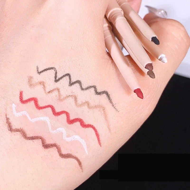 Ultra-thin Matte Red Brown Eyeliner Gel Pencil Long Lasting Quick Dry