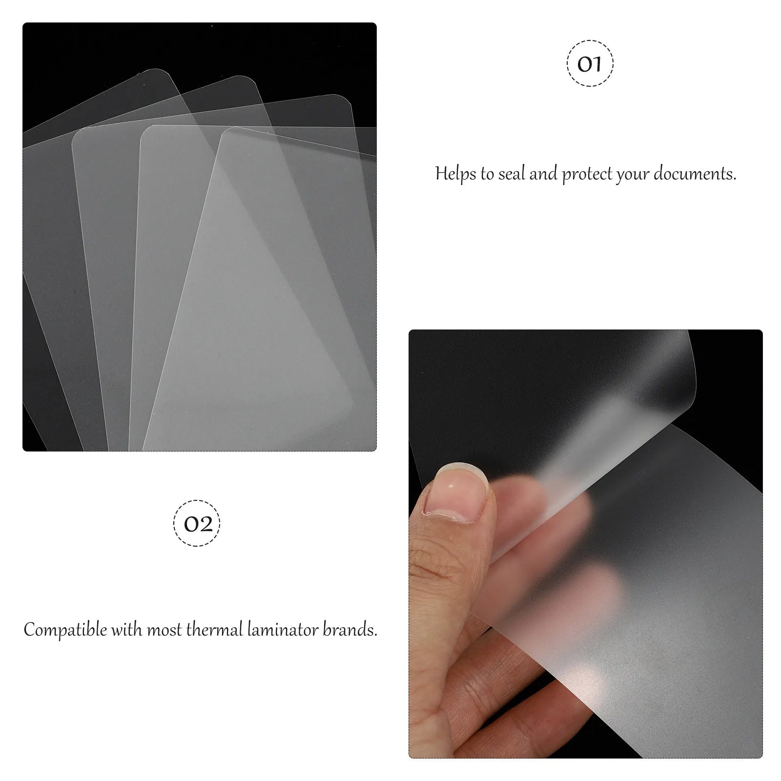 Laminating Sheets Waterproof Protective Film Photo Sealing Supplies