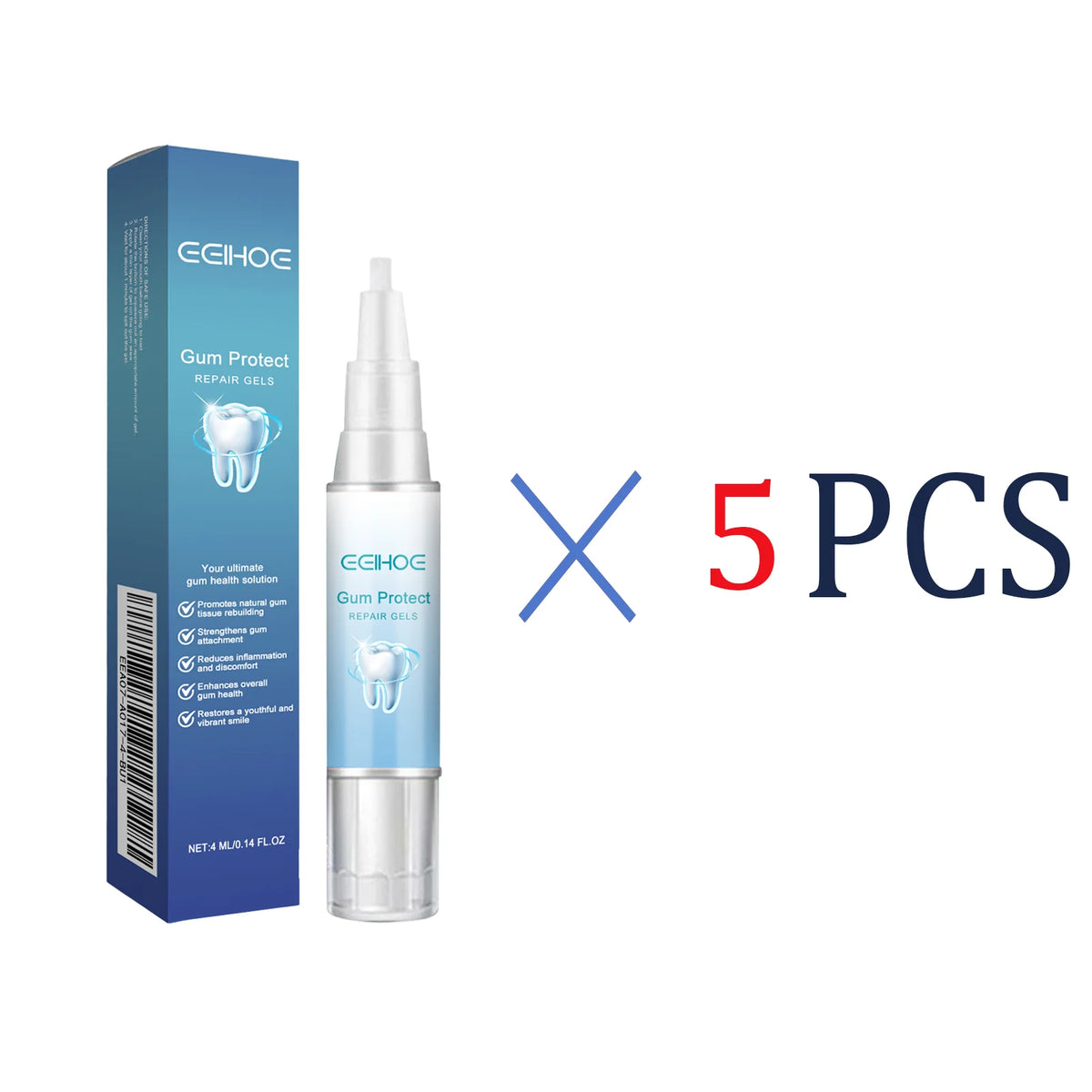 EELHOE Gum Protect Repair Gels Gently Apply Penetrate Quickly Mild Non-Irritating Small Portable Suitable For Every Teeth Type Zpaxo 5 Pcs