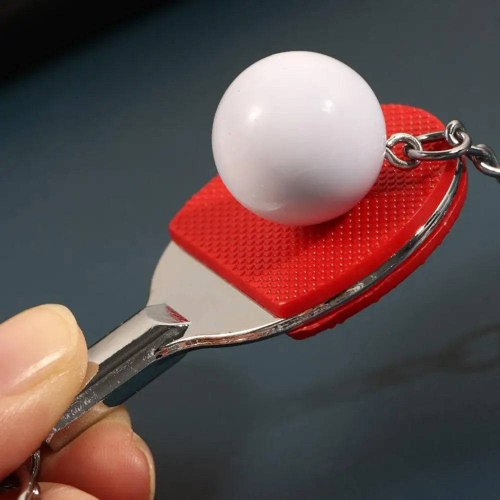 Accessories 7 Color Bowling Tennis Ball Badminton Table Tennis Racket Ping Pong Key Ring Sports Keyring Table Tennis Keychain Zpaxo