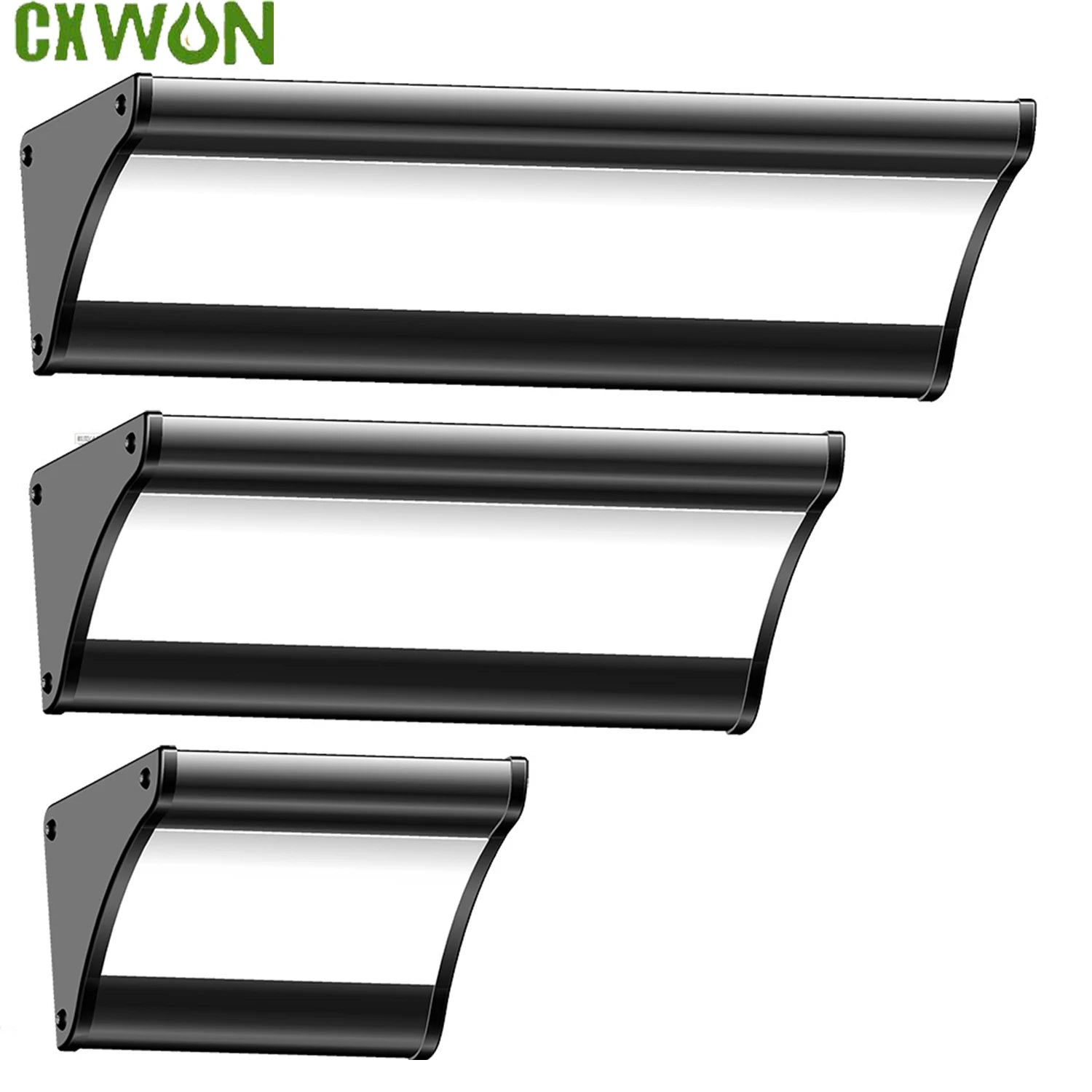 Outdoor Solar Led Lights Radar Sensor 60LED Reflector Aluminium Wall Zpaxo