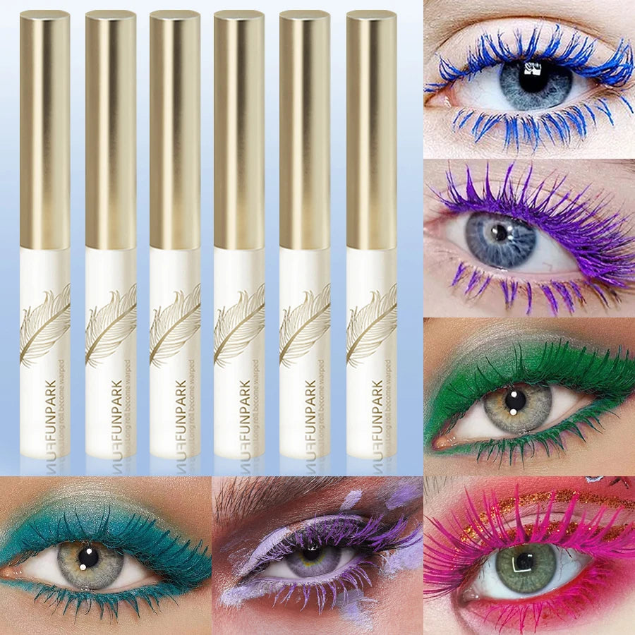 10-Color Ultra-fine Brush Mascara Strong Lasting Content Length
