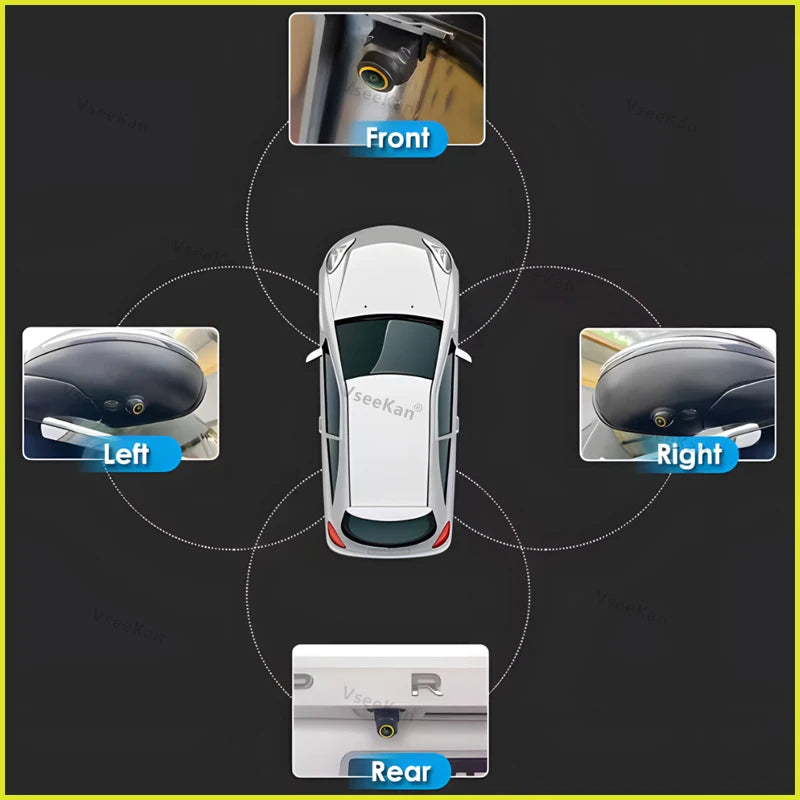 AHD1080P 3D 360 Android Car Camera Panoramic View 4 Square Cameras