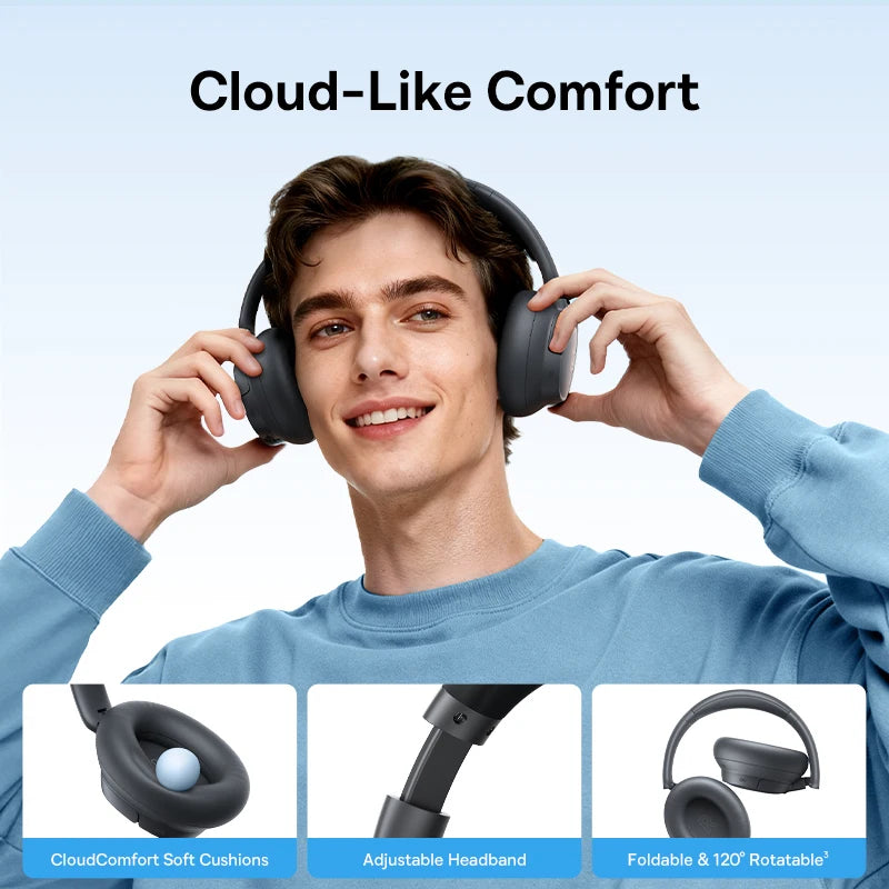 Baseus ANC Wireless Headphones 80H Over Ear Earphones 95 Noise