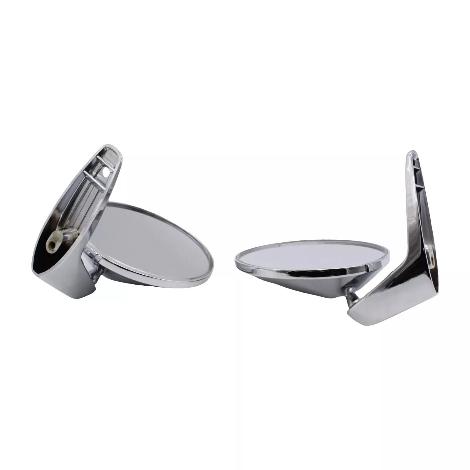 1 Pair Chrome Polished Outside Door Rearview Mirror Replacement Parts