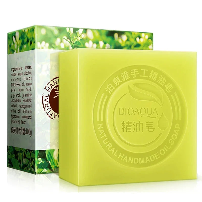 BIOAQUA Natural Essential Oil Handmade Soap – 9 Scents 100g Essential Oil Soap Zpaxo Jasmine China Mainland