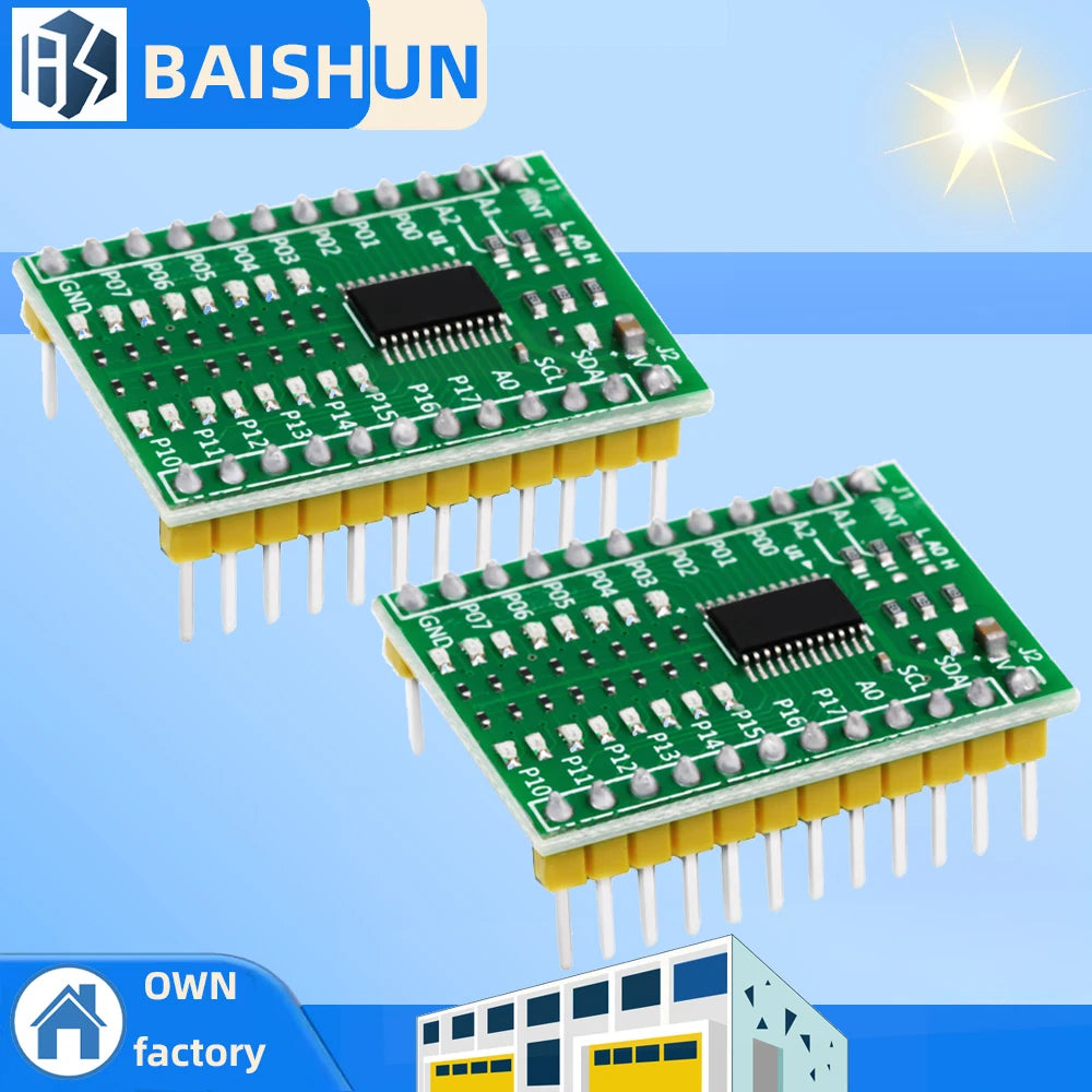 TCA9555 PCA9555A I2C GPIO Expansion Board 16 Digital Inputs Outputs Zpaxo