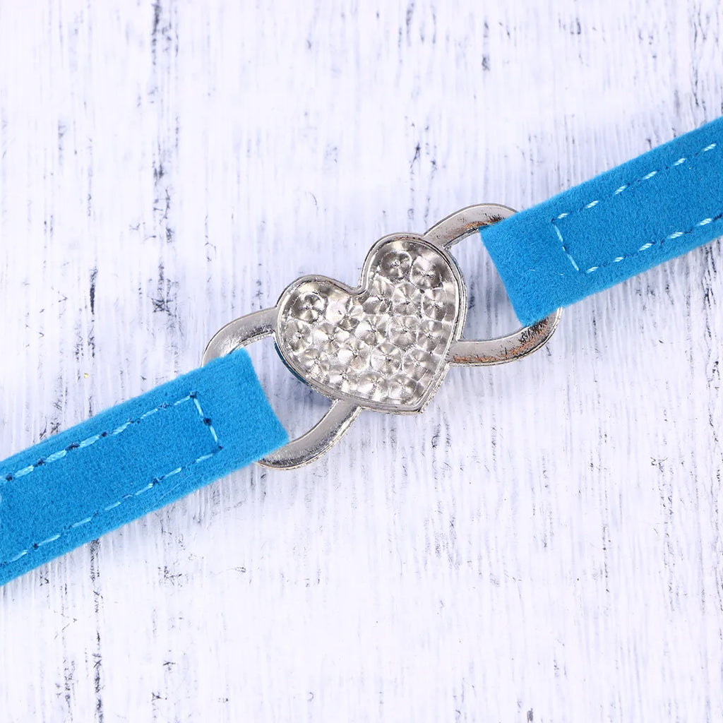 Personalized Peach Heart Dog Collar Adjustable Fit Small Medium Dogs