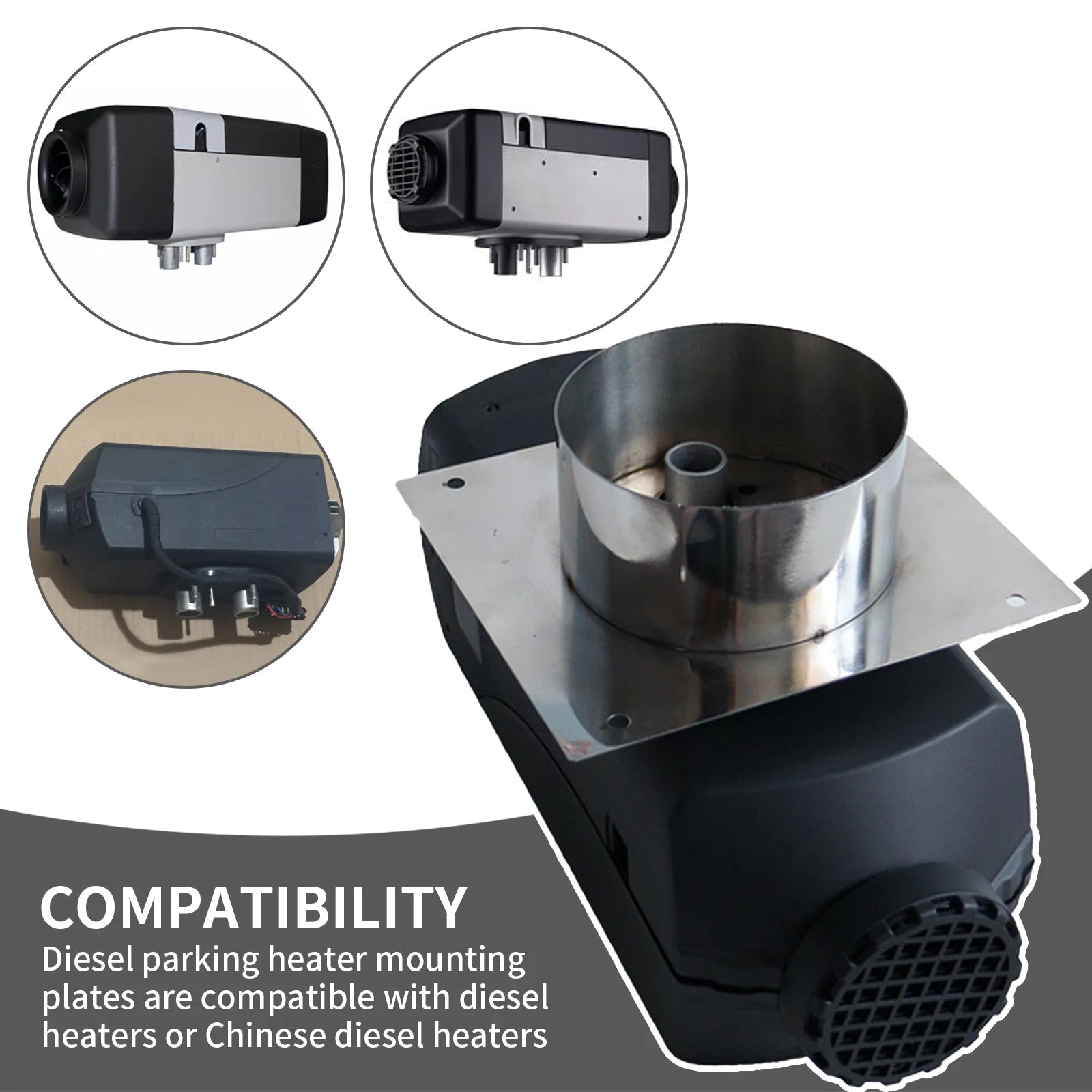 Diesel Heater Mounting Plate Diesel Heater Turret Mount Plate Floor Base Mount Bracket for Airtronic D2/D4/D1LC 60 mm Zpaxo