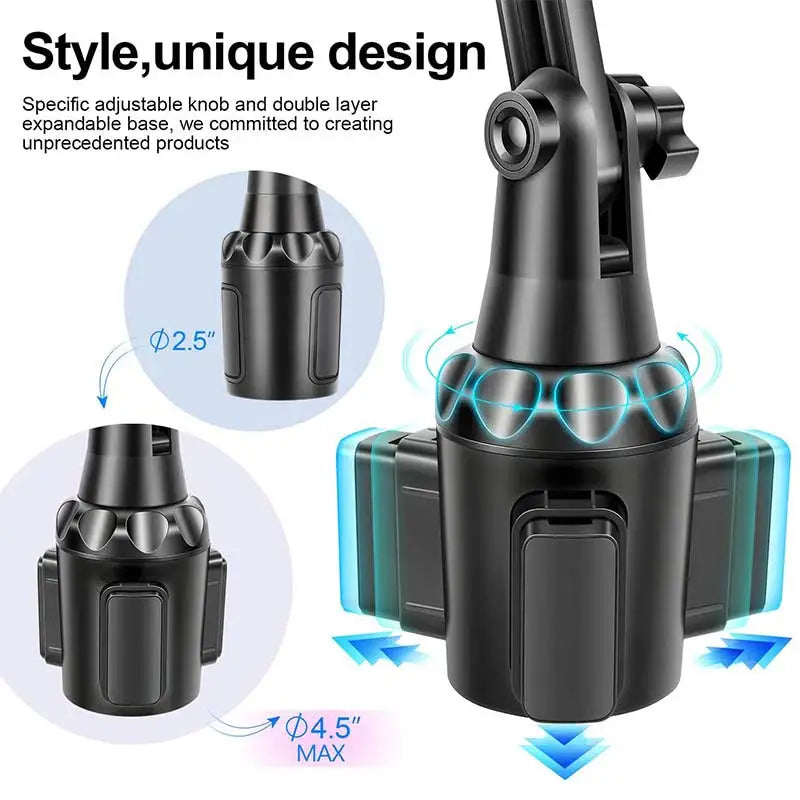 Universal Car Phone Holder Cellphone Mount Stand Adjustable Car Cup Phone Mount for iPhone 14 13 12 Por MAX Huawei Samsung Zpaxo