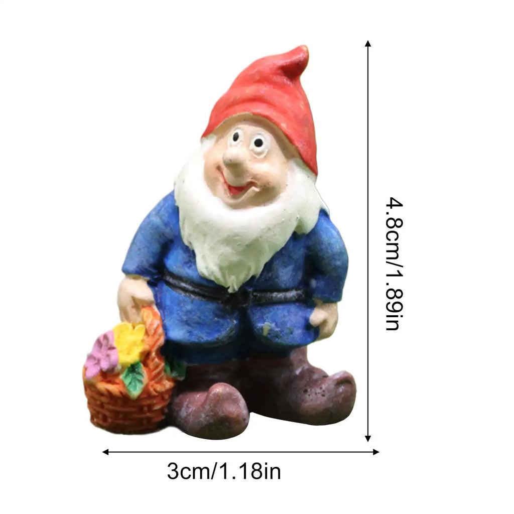 Gnome Figurine 8 Mini Fairy Garden Accessories Gnomes Sculpture