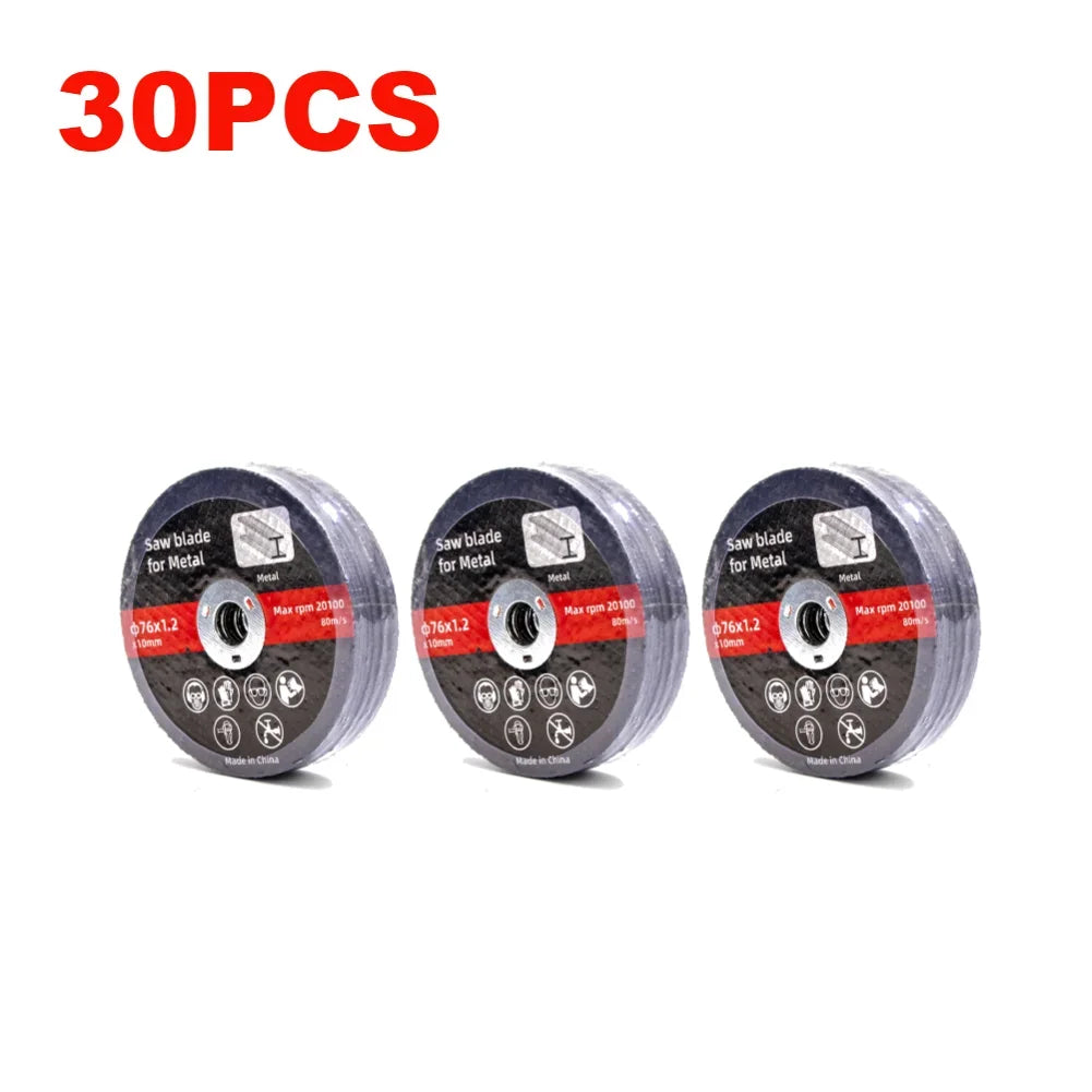 1/10PCS 76mm Metal Cutting Discs Wear Resistance Cut Off Circle Wheels Blades Cutting Wheels Angle Grinder Accessories Zpaxo 30Pcs