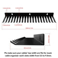 19-Slot Wall Mount Cable Organizer Sturdy Steel Rack Holder Workshop