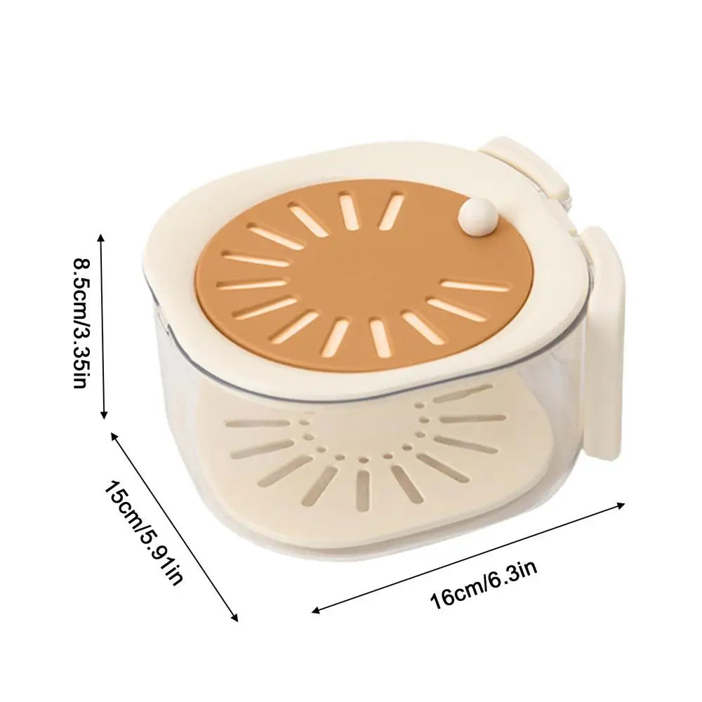 2-in-1 Fruit Washing Bowl & Drain Basket with Foldable Handle Fruit Drain Basket Zpaxo Coffee