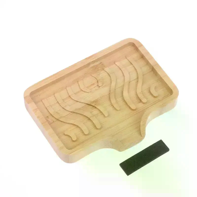 Bamboo Soap Dish Holder Tray Wood Bar Saver Self Draining Case Zpaxo