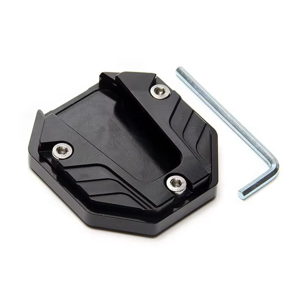 Aluminum Motorcycle Kickstand Extender Foot Pad | Side Stand Kickstand Extender Pad Zpaxo Black