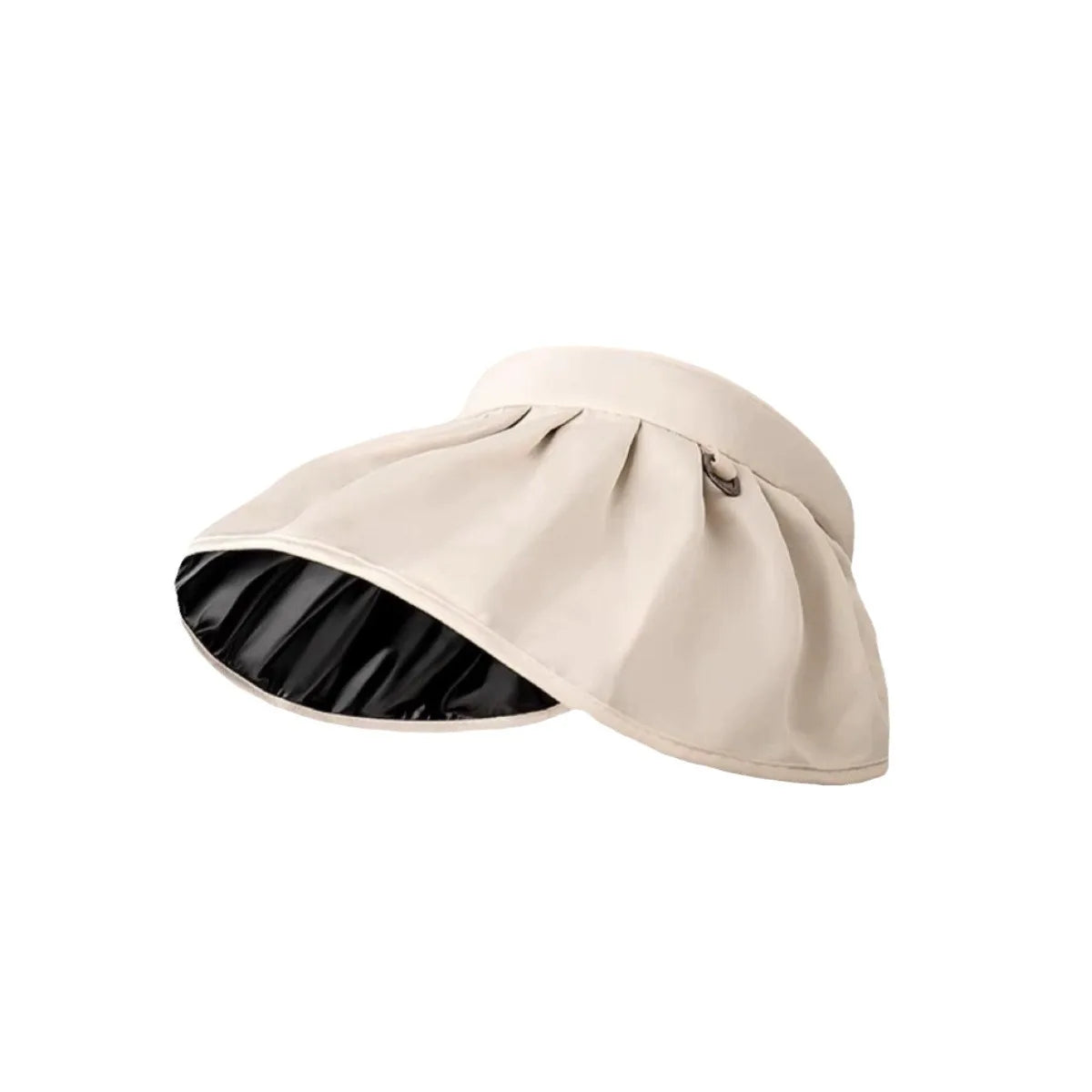 UPF50+ Women's Crownless Sun Hat Foldable Headband Korean Wide Brim