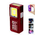 EDC Mini LED Flashlights Rechargeable Magnetic Torch Clip-on Handheld Zpaxo SSD1-Red