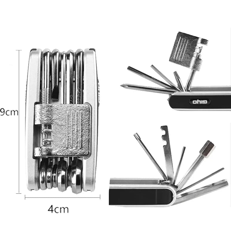 12 in 1 Bicycle Repair Tools Kit Protable MTB Bike Mini Cycling Multitool Hex Spoke Screwdrivers Tyre Lever Allen Wrench Zpaxo
