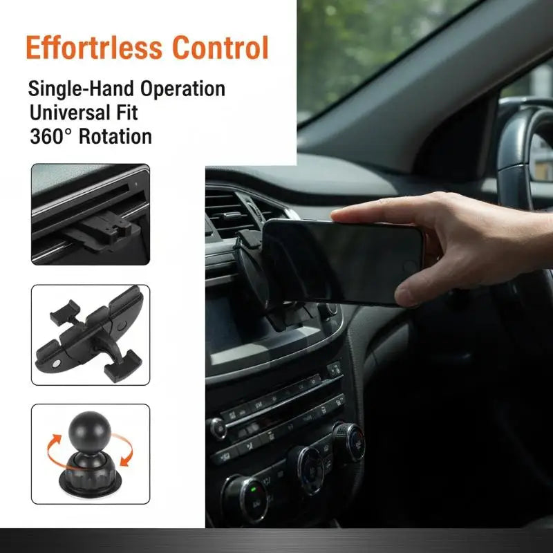 Universal Car CD Slot Phone Mount – 360° Rotating Holder