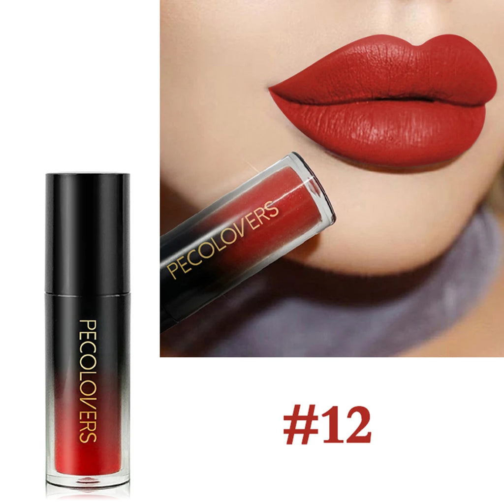 Multi-color Velvet Moisturizing Liquid Lipstick Red Waterproof