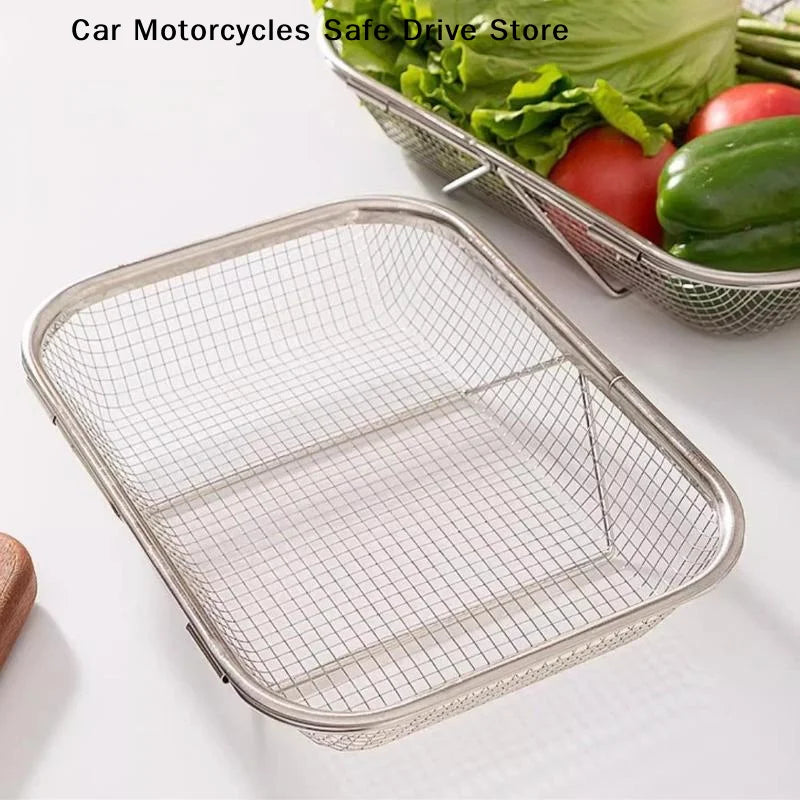 CMStainless Steel Drain Basket Kitchen Sink Retractable Vegetable