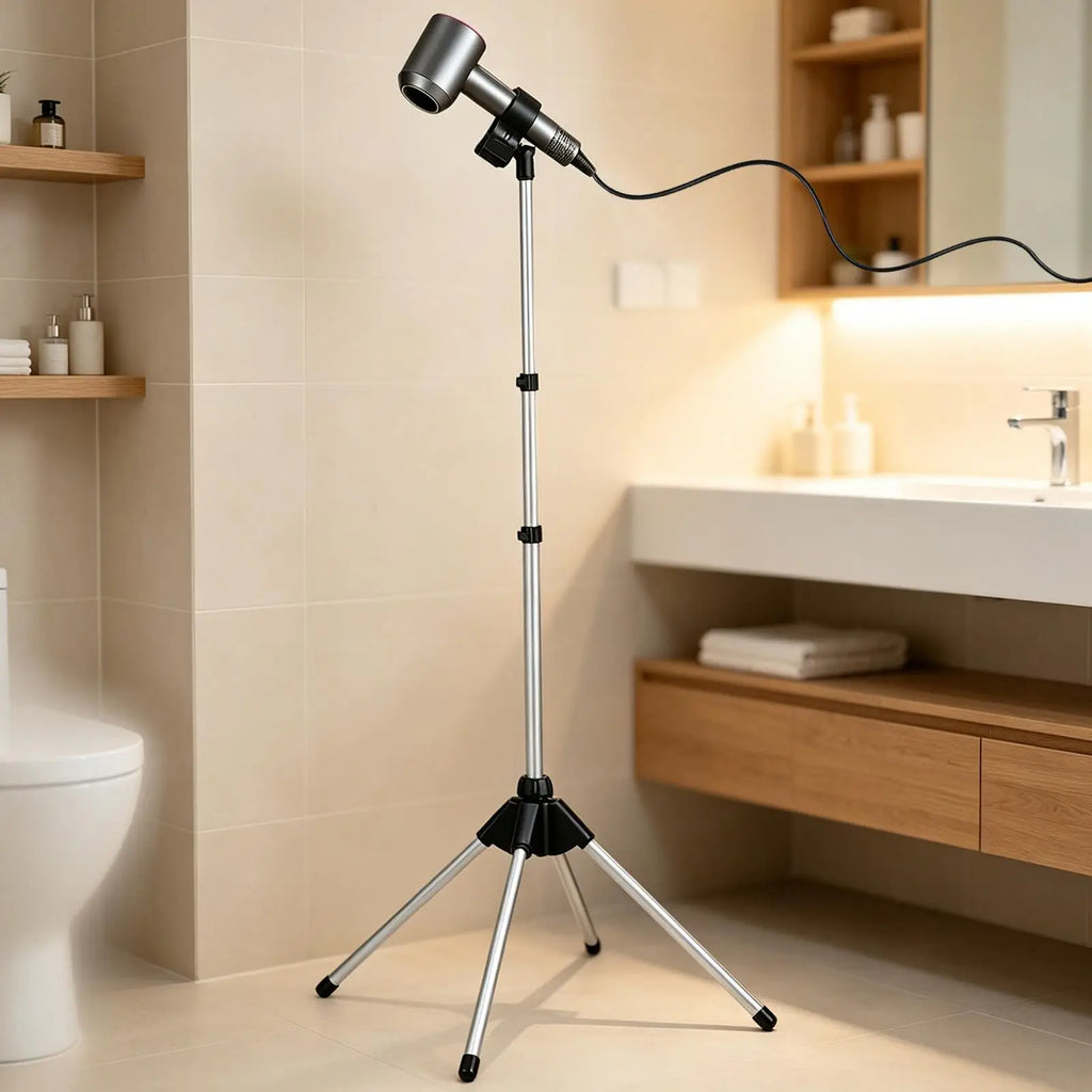 Blow Dryer Stand Air Cushion Brush Adjustable Non-slip Rack Home