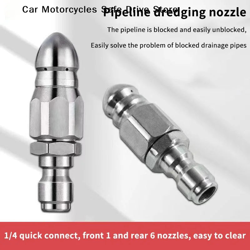 Water Jet Pressure Sprayer Nozzle Clean Sewer 1 4 Stainless Steel