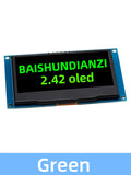 2 42 OLED Display Module 128x64 LCD HD Screen SSD1309 7 Pin SPI IIC Zpaxo green