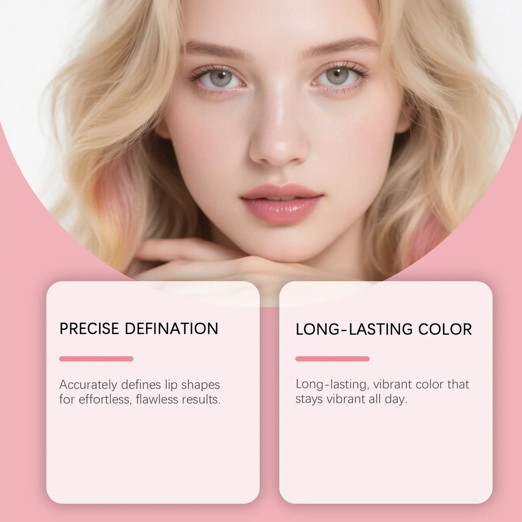 Ouhoe Waterproof Matte Lip Liner Pencil – 6 Colors Long-Lasting Lip Liner Pencil Zpaxo