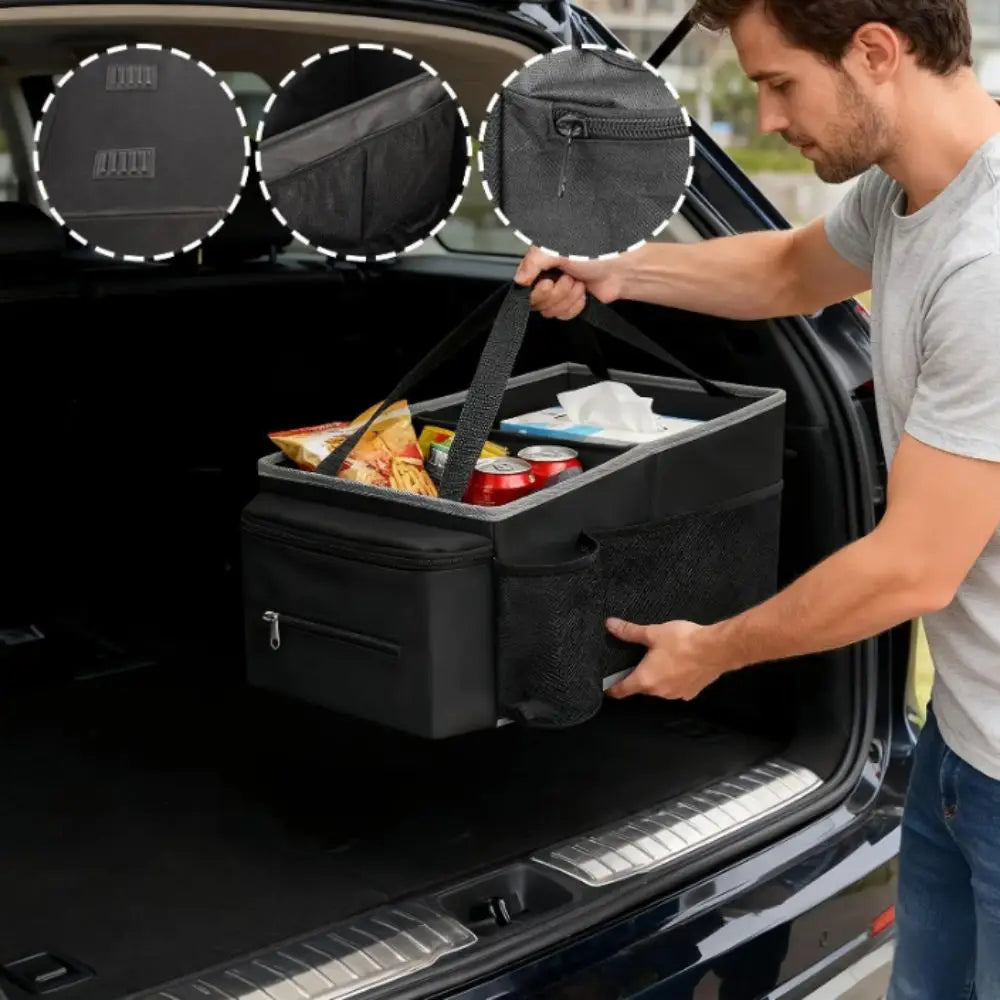 Big Capacity Car Storage Box Multi Compartment Universal Fit Trunk Organizer Collapsible Repair Tools Holder Auto Organizer Zpaxo
