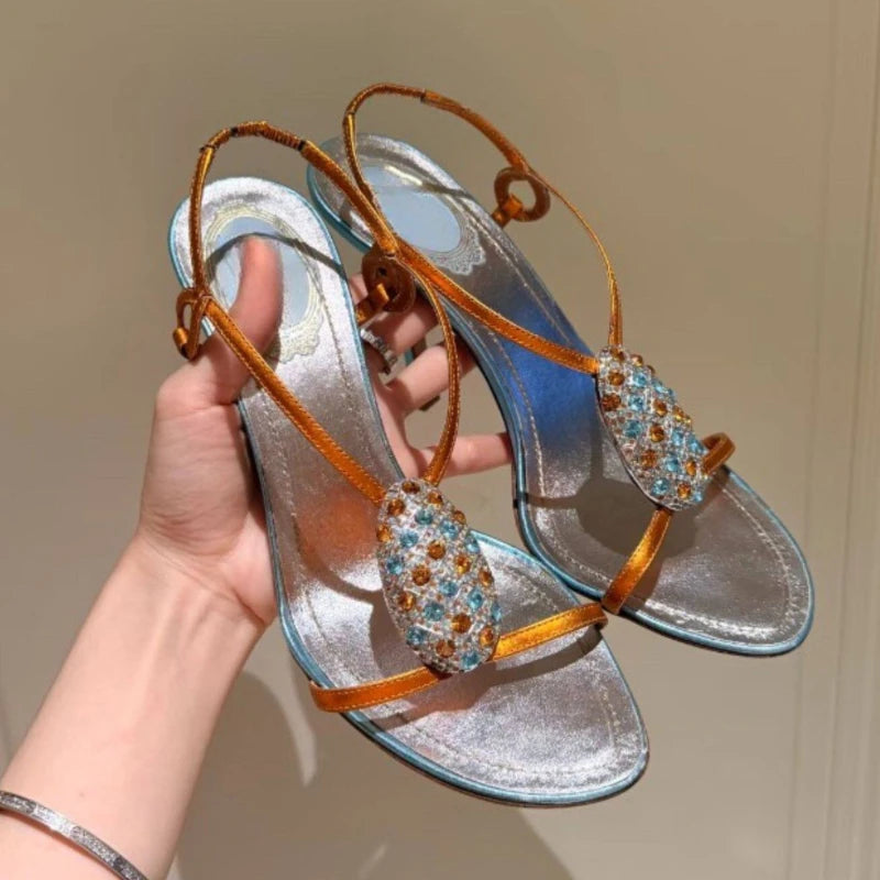 Women's Hollow Out Breathable Fish Mouth Open Toe Thin Heel Sandals Zpaxo
